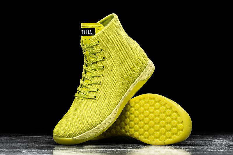 Lemon Nobull High-Top Neon Lime Women's Trainers | CA B2080E